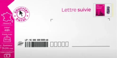 Recto d’une enveloppe Lettre suivie